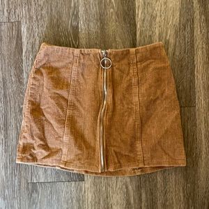 Brown mini skirt